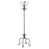 Decorative and Functional Black Metal Coat Rack Entryway Hall Tree