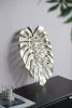 24.8x17.3x2" Gold Monstera Leaf Wall Décor