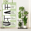 Plant Stand Indoor Outdoor Metal 4 Tier 5 Potted Multiple Flower Pot Holder Shelf Planter Display Shelving Unit for Patio Garden Corner Balcony Livin