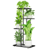 Plant Stand Indoor Outdoor Metal 4 Tier 5 Potted Multiple Flower Pot Holder Shelf Planter Display Shelving Unit for Patio Garden Corner Balcony Livin