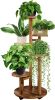 5 Tiered Tall Plant Stand for Indoor, Wood Plant Shelf Corner Display Rack, Multi-tier Planter Pot Holder Flower Stand for Living Room Balcony Garden