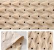 13x108 Inch Soft Plush Faux Fur Jacquard Beige Christmas Tree Table Runner, Seasonal Autumn Kitchen Dining Table Decoration for Home Party Decor ZR00