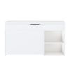 Entryway Bench with Shoe Storage,Adjustable 3-Tier Flip-Up Drawers & Hidden Cabinet,Space-Saving Shoe Organizer,Triple Storage and Modern Design,for