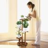 5 Tiered Tall Plant Stand for Indoor, Wood Plant Shelf Corner Display Rack, Multi-tier Planter Pot Holder Flower Stand for Living Room Balcony Garden