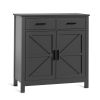 Kitchen Storage Cabinet, Modern Farmhouse Buffet Cabinet with Storage, Coffee Bar with 2 Drawers and 2 Doors, Floor Sideboard Buffet for Living Room,