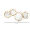 Metal Wall Art Modern Mirror Decor Home Hanging Wall Sculptures for Living Room Bedroom Dining Room Gold