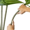 Artificial Dracaena Tree 5 ft, Fake Palm Tropical Plants with White Tall Planter, Faux Floor Silk Plant in Pot, Large Trees for Home Office Living Ro