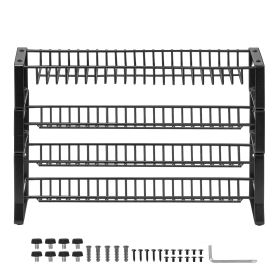 Detachable Spice Rack Organizer for Cabinet, 4 Tie Stackable Seasoning Organizer, Spice Jars Kitchen Storage for Countertop Kitchen Pantry Cupboard,
