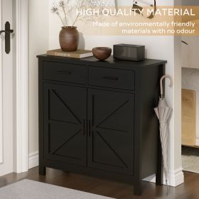 Kitchen Storage Cabinet, Modern Farmhouse Buffet Cabinet with Storage, Coffee Bar with 2 Drawers and 2 Doors, Floor Sideboard Buffet for Living Room,