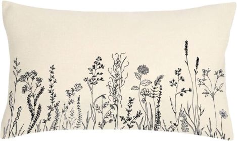 Farmhouse Pillow Covers 12x20 Inch Wild Flower Lumbar Throw Pillow Covers Home Decorative Pillows Spring Summer Decorations Cushion Case for Couch So
