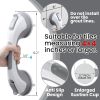 Shower Grab Bar, 2 Pack 12 Inch Suction Grab Bars for Bathtubs and Showers for Elderly, Shower Handle for Seniors Bathroom Safety Grip