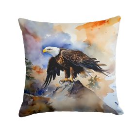 Eagle Throw Pillow Machine Washable, Indoor Outdoor Decorative Pillow for Couch, Bed or Patio, 14Hx14W