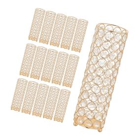 16 PCS Crystal Wedding Flower Vase, 10.24 in Tall Flower Table Centerpieces, Crystal Cylinder Banquet Vases Easy Installation, Versatile Arrangement