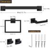 5 Piece Bathroom Towel Bar Set - SUS304 Stainless Steel Bath Towel Holder, 15.7 Inch Towel Racks for Bathroom Wall Mounted