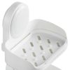 Soap Holder for Shower, Double Layer with Suction Cup, Wall Mounted NO-Drilling, Strong Suction Bar Soap Sponge Holder, Self Draining Soap Saver