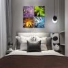 4 Panels Canvas Wall Art Spring Summer Autumn Winter Four Seasons Landscape Color Tree Painting Picture Prints Modern Giclee Artwork Stretched and Fr