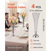 4 PCS Crystal Wedding Flower Vase, 20 in Tall Flower Table Centerpieces, Crystal Cylinder Banquet Vases Easy Installation, Versatile Arrangement Stan