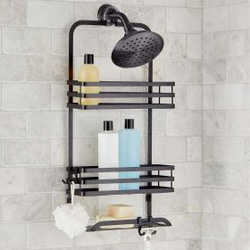 Over the Shower Caddy, with 2 Baskets and Soap Tray, Matte Black