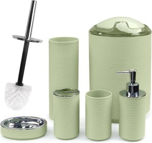 Bathroom Accessories Set Bath Ensemble Includes Soap Dispenser, Toothbrush Holder, Toothbrush Cup (Material: Plastic)