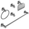 5-Piece Bath Hardware Set with Towel Bar Towel Ring Towel Hook Toilet Paper Holder
