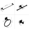 5-Piece Bath Hardware Set with Towel Bar Towel Ring Towel Hook Toilet Paper Holder in Brushed Nickel