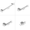 5-Piece Bath Hardware Set with Towel Bar Towel Hook Toilet Paper Holder