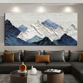 Handmade Oil Painting Thick Texture Abstract Landscape Oil Painting Gorgeous Abstract Landscape 3D Wall Art on Canvas Serene Abstract Landscape 3D La (Style: 01, size: 75x150cm)