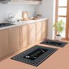 Printed Absorbent & Non-Slip Door Mat - Durable Polyester Carpet with "Kitchen" Design, Ideal for Bathrooms, Hallways, Living Rooms, Bedrooms (Decora