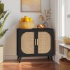 Buffet Cabinet with Storage, Accent Bathroom Floor Cabinet,with Two Doors and 4 compartments forStorage,Cabinet with Solid Wood Feet,Sideboard Cabine