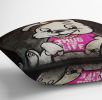 Banksy Flying Balloon Girl Pink Cushion